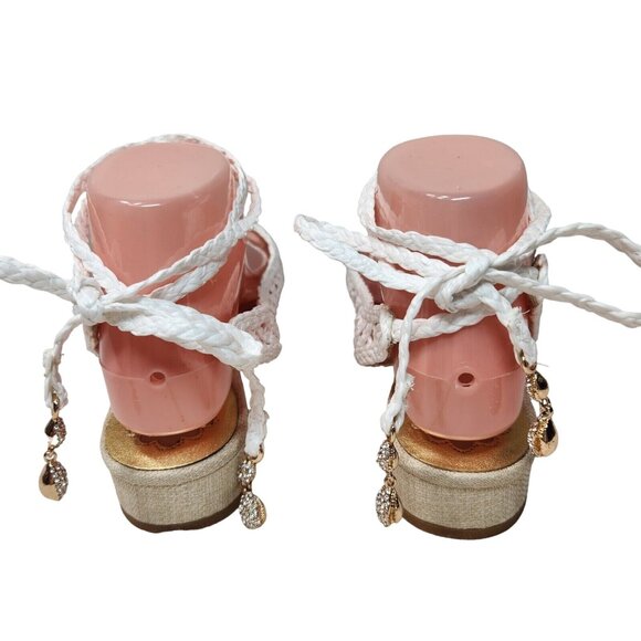 Antonio Melani Jennifer Sumko Women's Size 6 Lace Up Sling back White Flats 274 - Picture 4 of 10